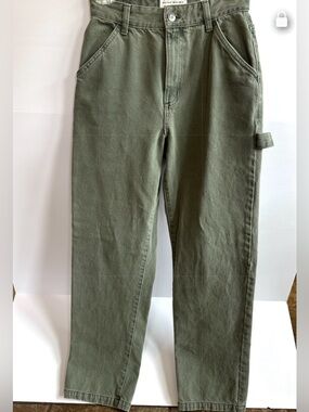Cotton On khaki green carpenter pants, size 4